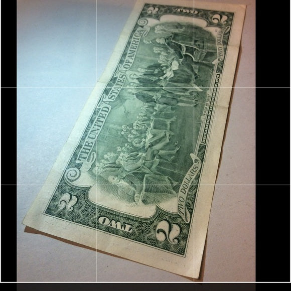 Scarce Wet ink Smear Error on Both “A” Position Letters- $2 Jefferson FRN Bill!