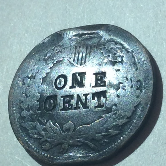 One Of A Kind “Lashier Hornell N.Y.” 1904 Indian Head Penny Counterstamped!