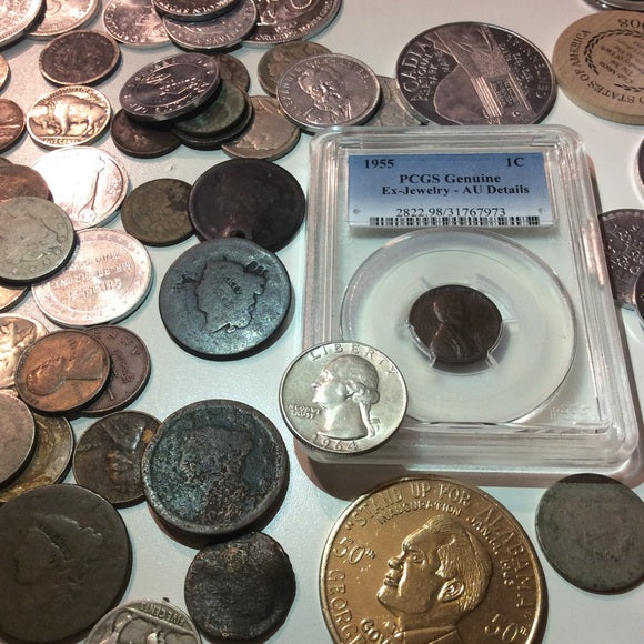 Massive Old 1800’s to 2000s US Coins, Tokens, &amp; Currency Collection- 300+ Pieces