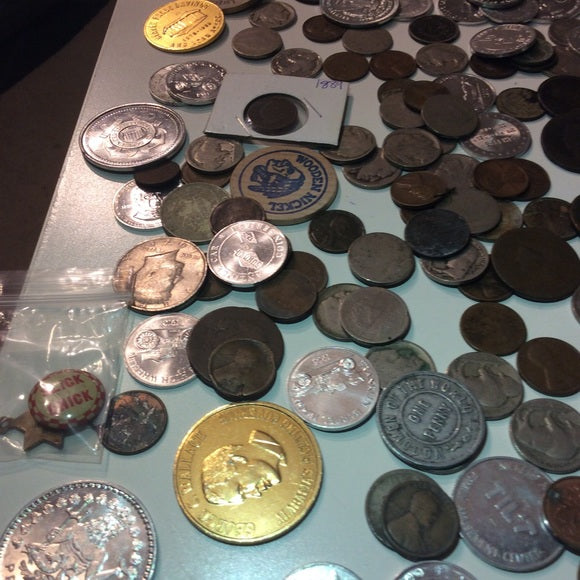 Massive Old 1800’s to 2000s US Coins, Tokens, &amp; Currency Collection- 300+ Pieces