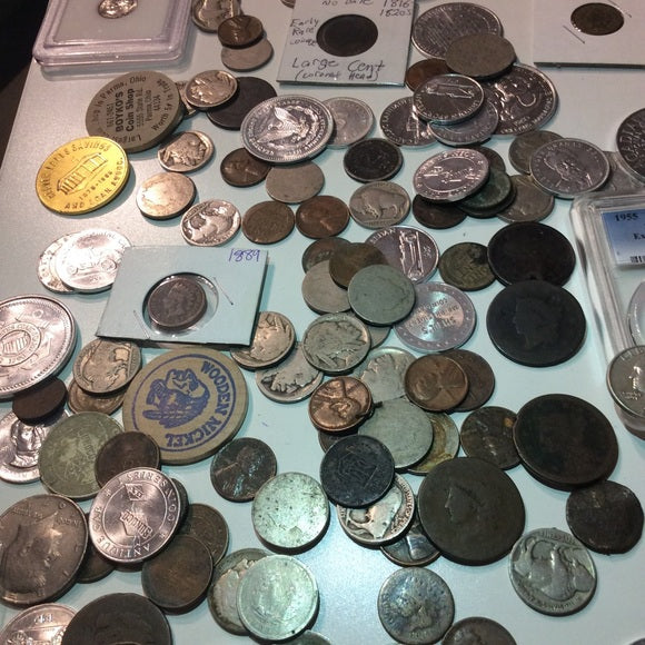 Massive Old 1800’s to 2000s US Coins, Tokens, &amp; Currency Collection- 300+ Pieces