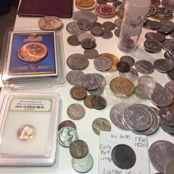 Massive Old 1800’s to 2000s US Coins, Tokens, &amp; Currency Collection- 300+ Pieces