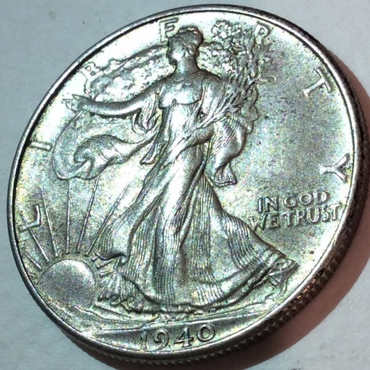 High Grade Mint State 1940 Walking Liberty Silver Half Dollar- Full Feathers!