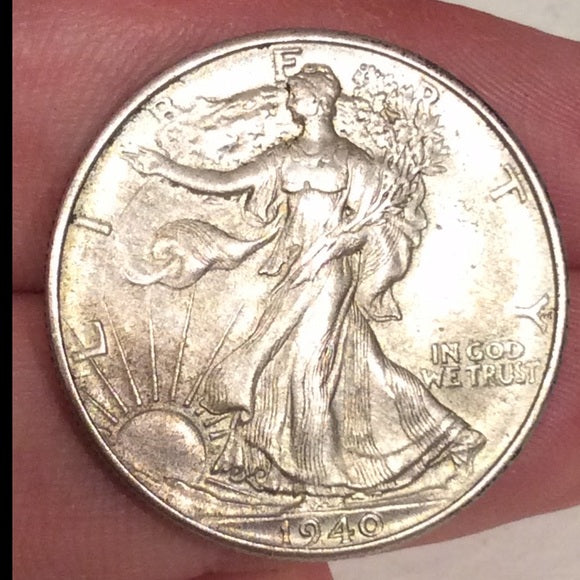 High Grade Mint State 1940 Walking Liberty Silver Half Dollar- Full Feathers!