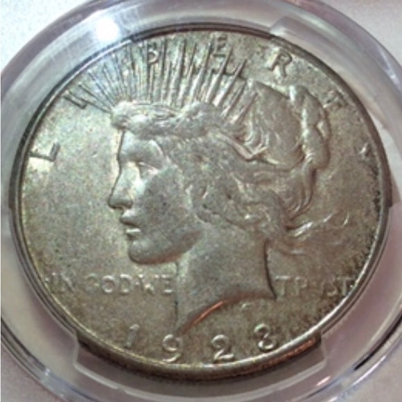 PCGS XF45 Extremely Fine 45 Key Date 1923 S Peace Silver Dollar-PCGS Gold Shield