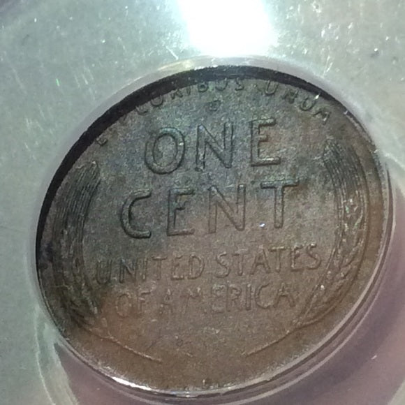 Rare NO 7 in Date! Amazing ANACS Struck Through Grease Error 1957D Wheat Penny!