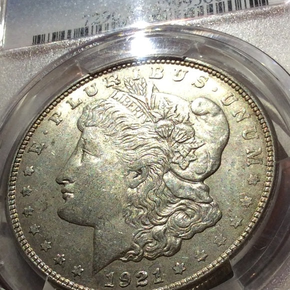 PCGS 1921 About Uncirculated 55 High Grade Silver Morgan Dollar Graded/Certified