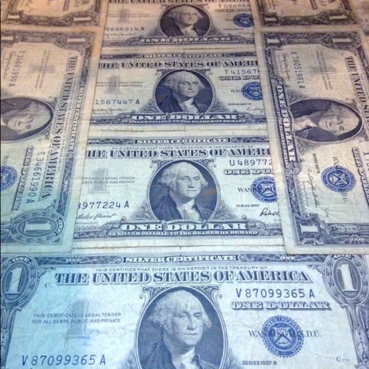 Two 2 Old 1935 &amp; 1957 Silver Certificate $1 Dollar Bills-One Of Each Year Issued