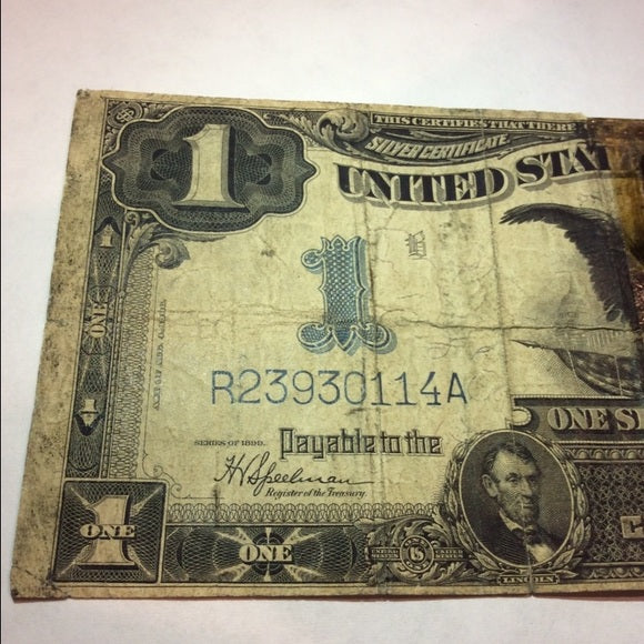 Scarce Early 1899 $1 Black Eagle Silver Certificate- Nice Looking Overall