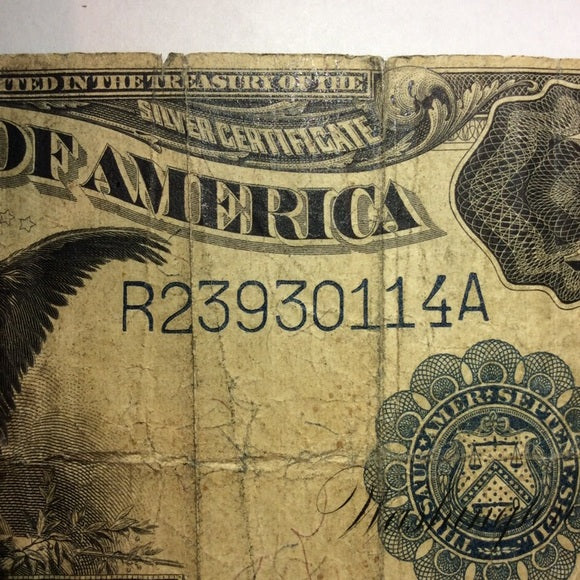 Scarce Early 1899 $1 Black Eagle Silver Certificate- Nice Looking Overall