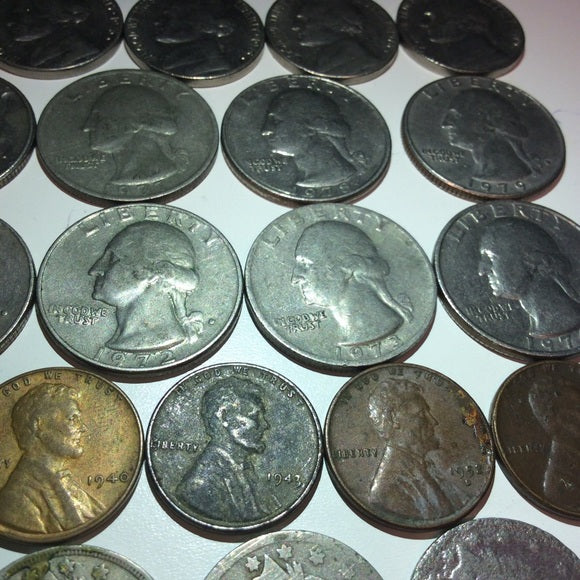 Big 60+ Old US Coins &amp; Currency Collection- Old US Coins From 1909 to 1979