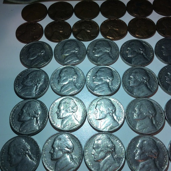 Big 60+ Old US Coins &amp; Currency Collection- Old US Coins From 1909 to 1979