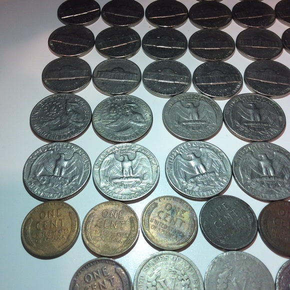 Big 60+ Old US Coins &amp; Currency Collection- Old US Coins From 1909 to 1979