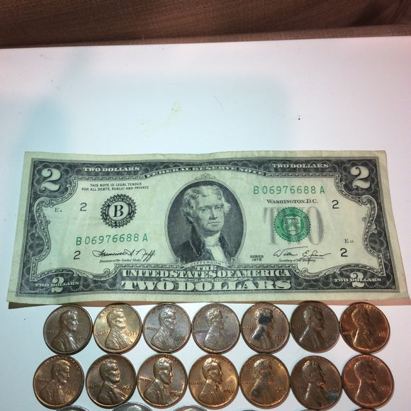 Big 60+ Old US Coins &amp; Currency Collection- Old US Coins From 1909 to 1979