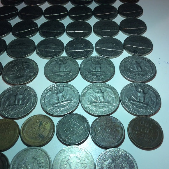 Big 60+ Old US Coins &amp; Currency Collection- Old US Coins From 1909 to 1979