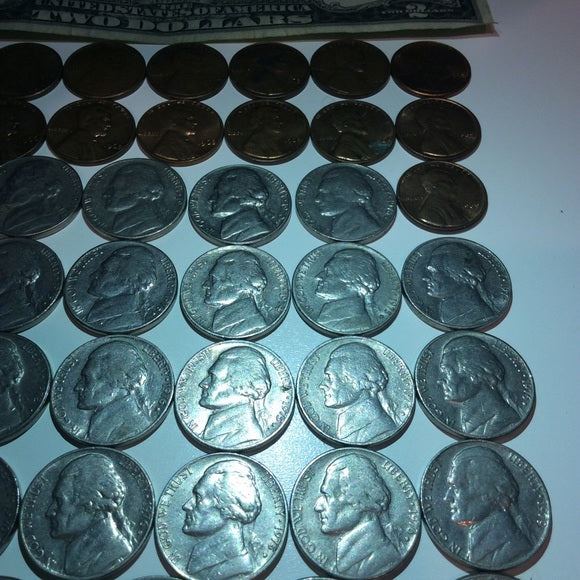 Big 60+ Old US Coins &amp; Currency Collection- Old US Coins From 1909 to 1979